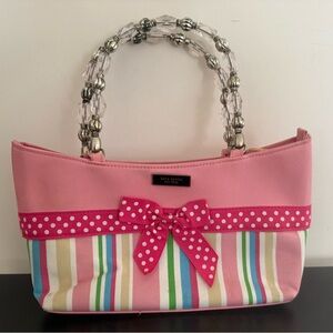 Kate Spade Pink and Striped Jewel Shoulder Bag